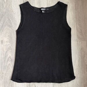 DKNY Black Sleeveless Tank Top